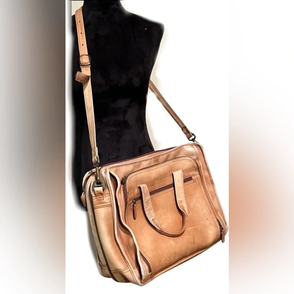 Dorado Leather Men's Shoulder Briefcase/Tote Bag